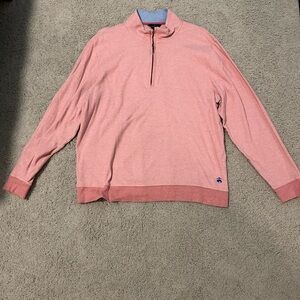 Brooks Brothers Light Red Zip-Up Sweater